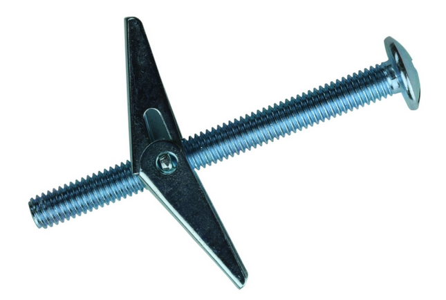 toggle bolt wall anchor for heavy-duty mounting in drywall or plaster